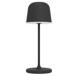 Mannera Black LED Rechargeable Touch Table Lamp