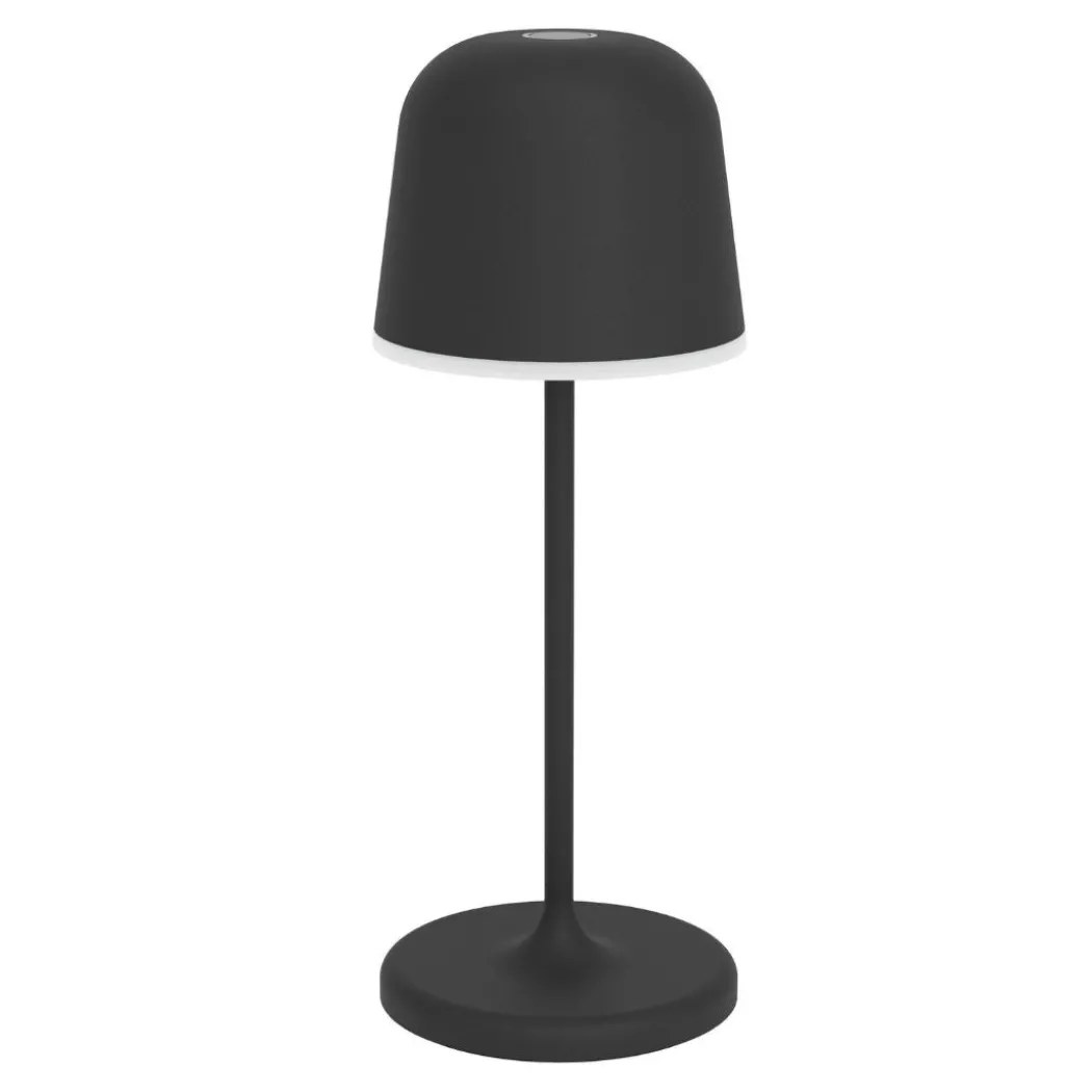 Mannera Black LED Rechargeable Touch Table Lamp
