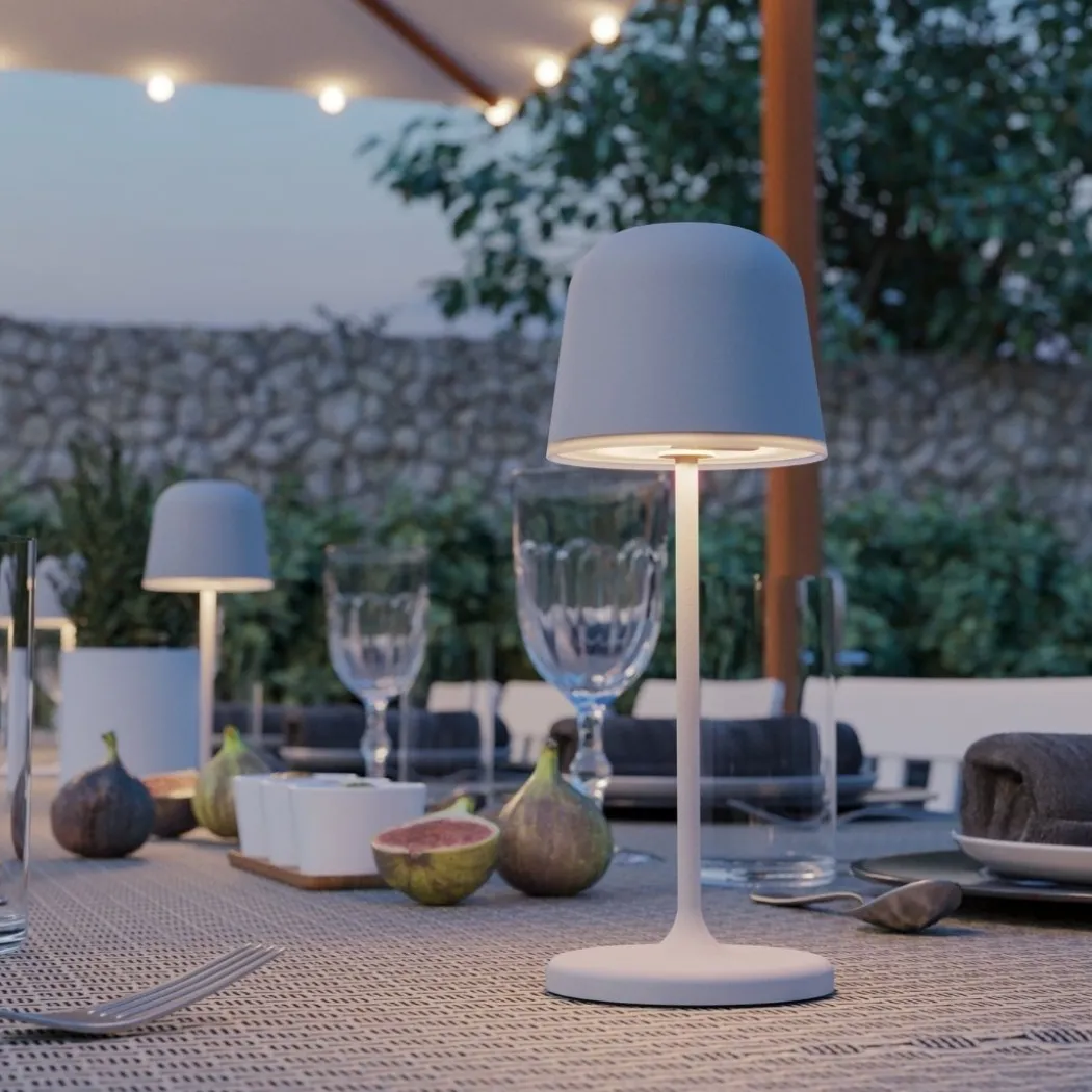 Mannera Grey LED Rechargeable Touch Table Lamp