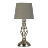 Manor Chrome Table Lamp with Grey Shade