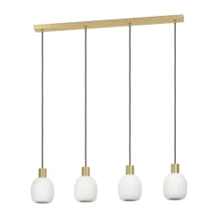 Manzanares 4-Light Brushed Brass Ceiling Pendant Light