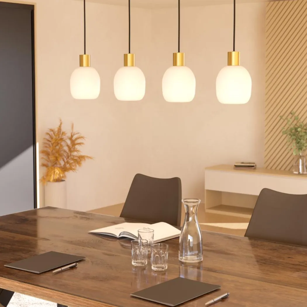Manzanares 4-Light Brushed Brass Ceiling Pendant Light