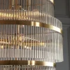 Marietta 21 Light Antique Brass & Glass Pendant Ceiling Light