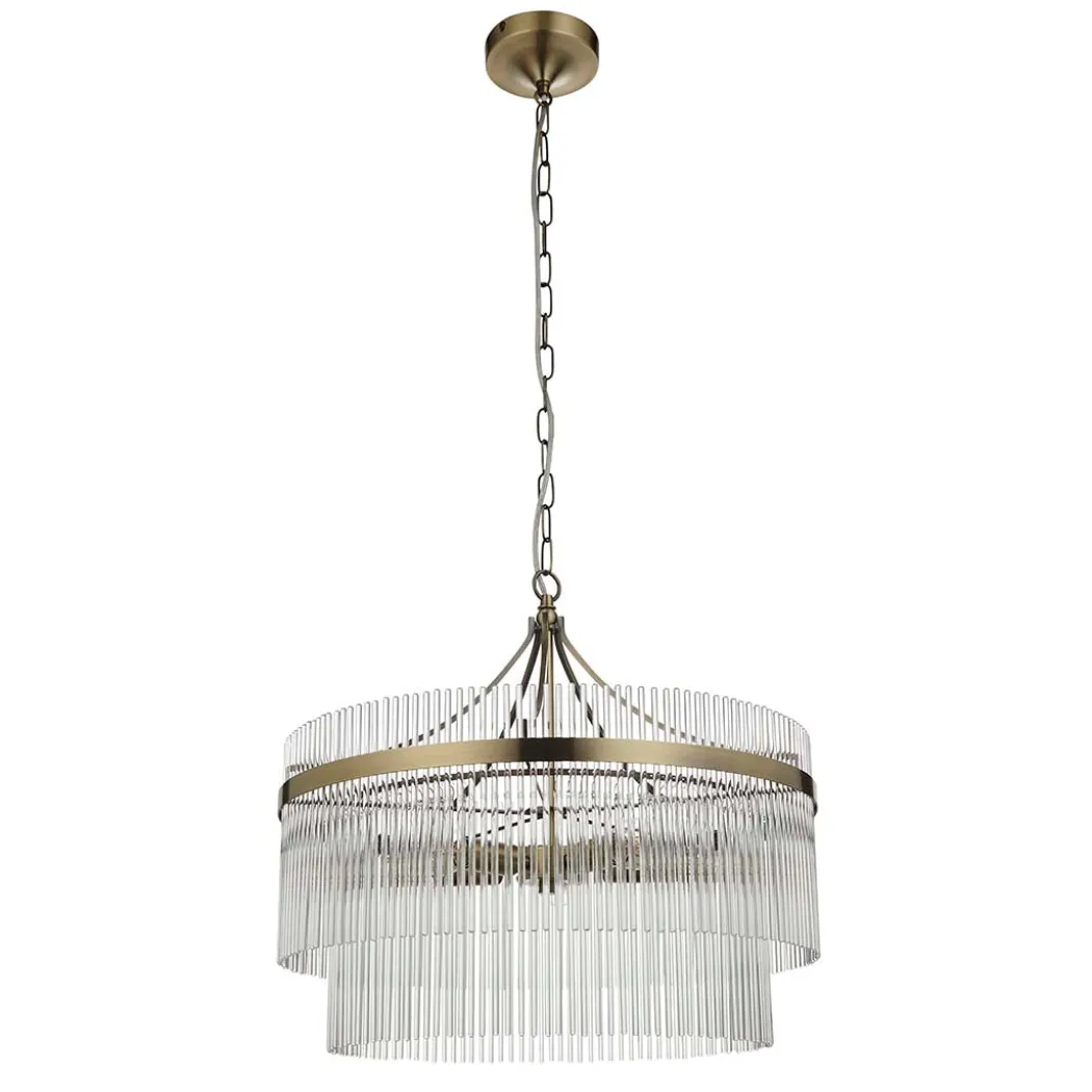 Marietta 5 Light Antique Brass Pendant Ceiling Light