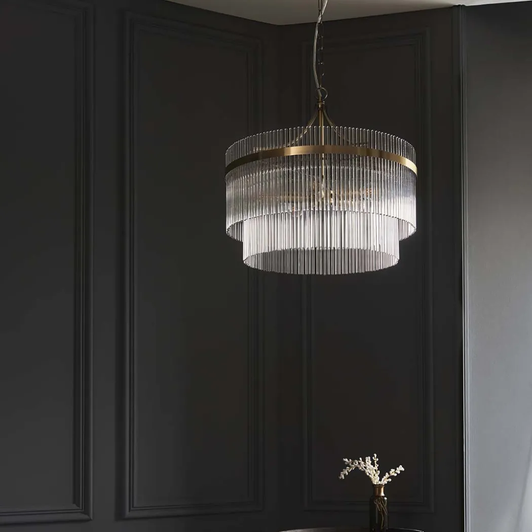 Marietta 5 Light Antique Brass Pendant Ceiling Light