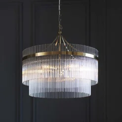 Marietta 5 Light Antique Brass Pendant Ceiling Light