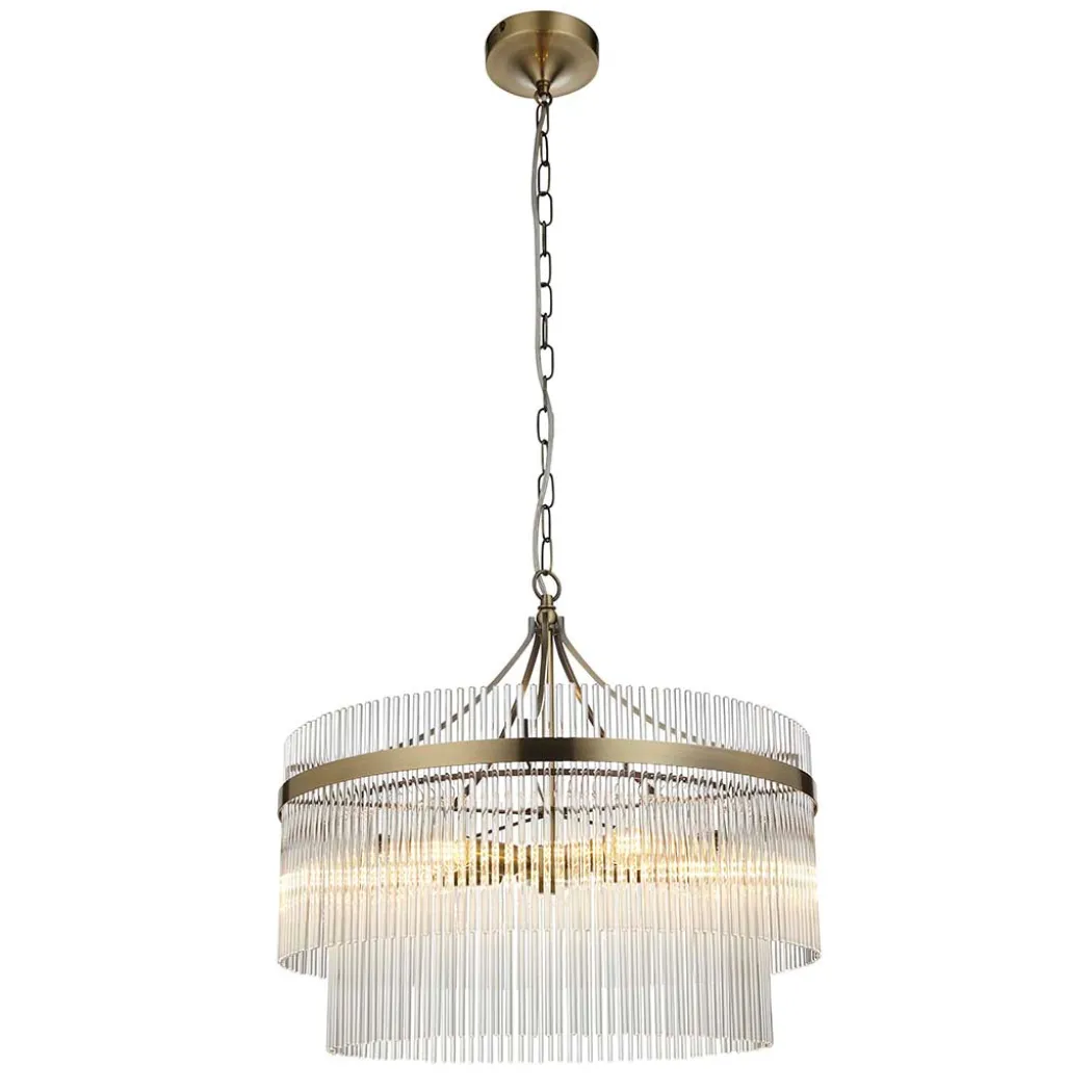 Marietta 5 Light Antique Brass Pendant Ceiling Light