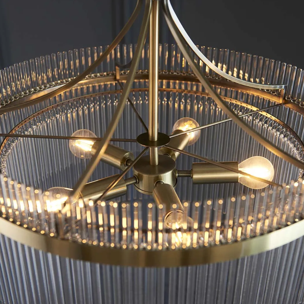 Marietta 5 Light Antique Brass Pendant Ceiling Light