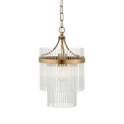 Marietta Antique Brass & Glass Pendant Ceiling Light