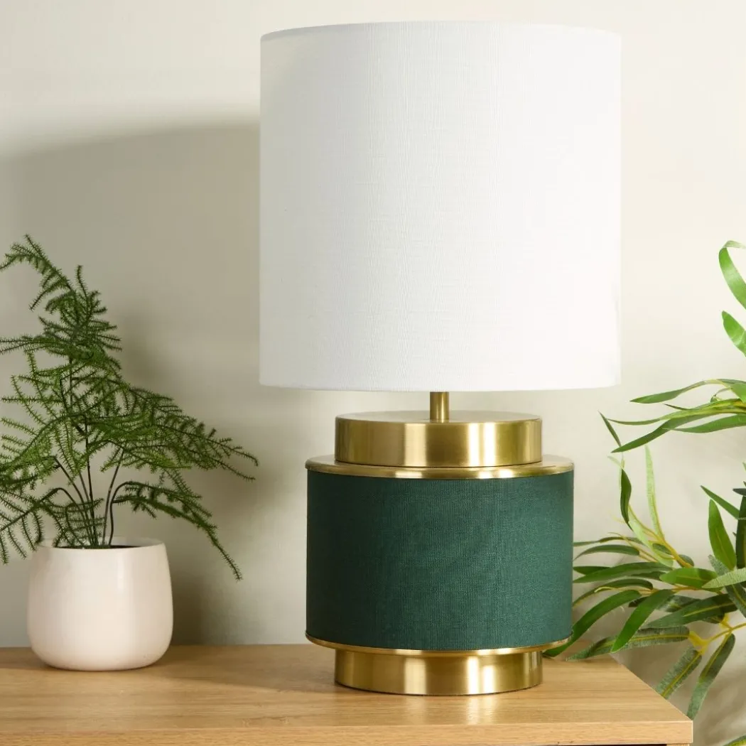 Marriot Green & Antique Brass Table Lamp