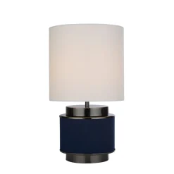 Marriot Navy & Black Nickel Table Lamp
