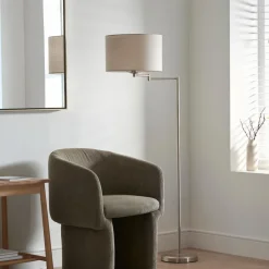 Marston Satin Nickel Floor Lamp