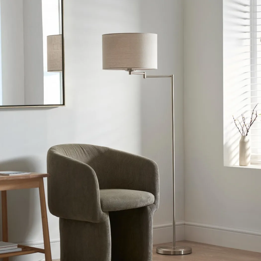Marston Satin Nickel Floor Lamp