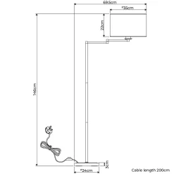 Marston Satin Nickel Floor Lamp