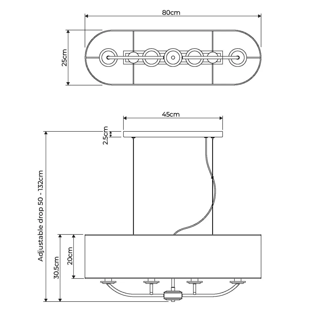 Marston Satin Nickel Pendant