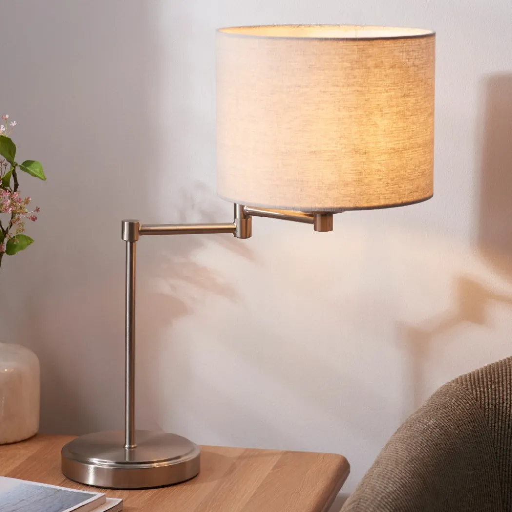 Marston Satin Nickel Table Lamp