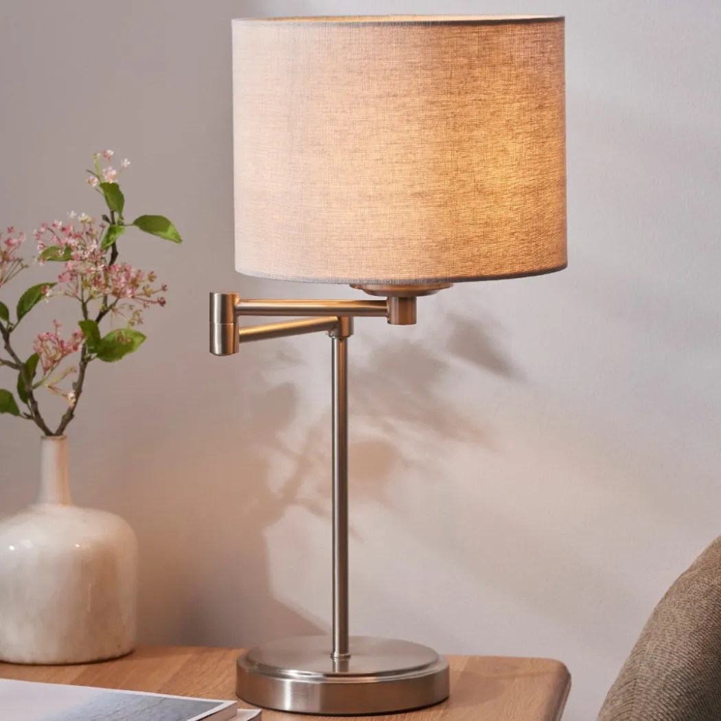 Marston Satin Nickel Table Lamp