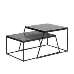 Mashiko Black Ash Veneer Duo Coffee Tables