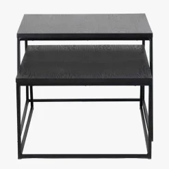 Mashiko Black Ash Veneer Duo Coffee Tables