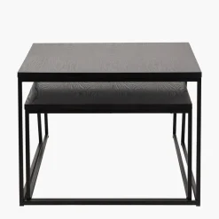 Mashiko Black Ash Veneer Duo Coffee Tables