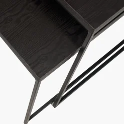 Mashiko Black Ash Veneer Duo Coffee Tables