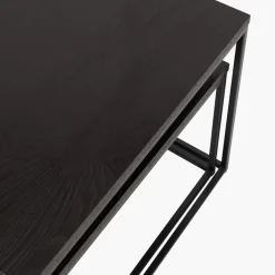Mashiko Black Ash Veneer Duo Coffee Tables