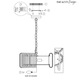 May 3-Light Chrome Ceiling Pendant