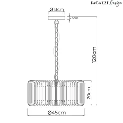 May 3-Light Chrome Ceiling Pendant