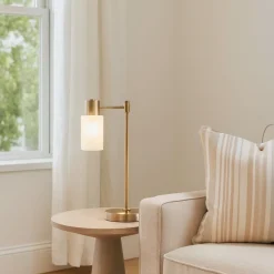 Maya Antique Brass Table Lamp