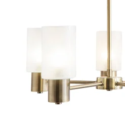 Maya 5-Light Antique Brass Semi-Flush Ceiling Light