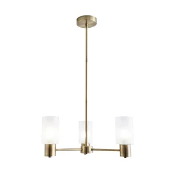 Maya 3-Light Antique Brass Semi-Flush Ceiling Light