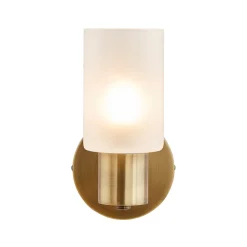 Maya 1-Light Antique Brass Wall Light