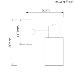 Maya 1-Light Antique Brass Wall Light