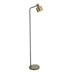 Mayfield Antique Brass & Black Floor Lamp