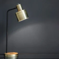 Mayfield Antique Brass & Black Desk Table Lamp