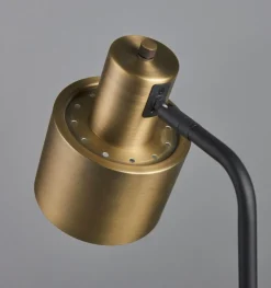 Mayfield Antique Brass & Black Desk Table Lamp