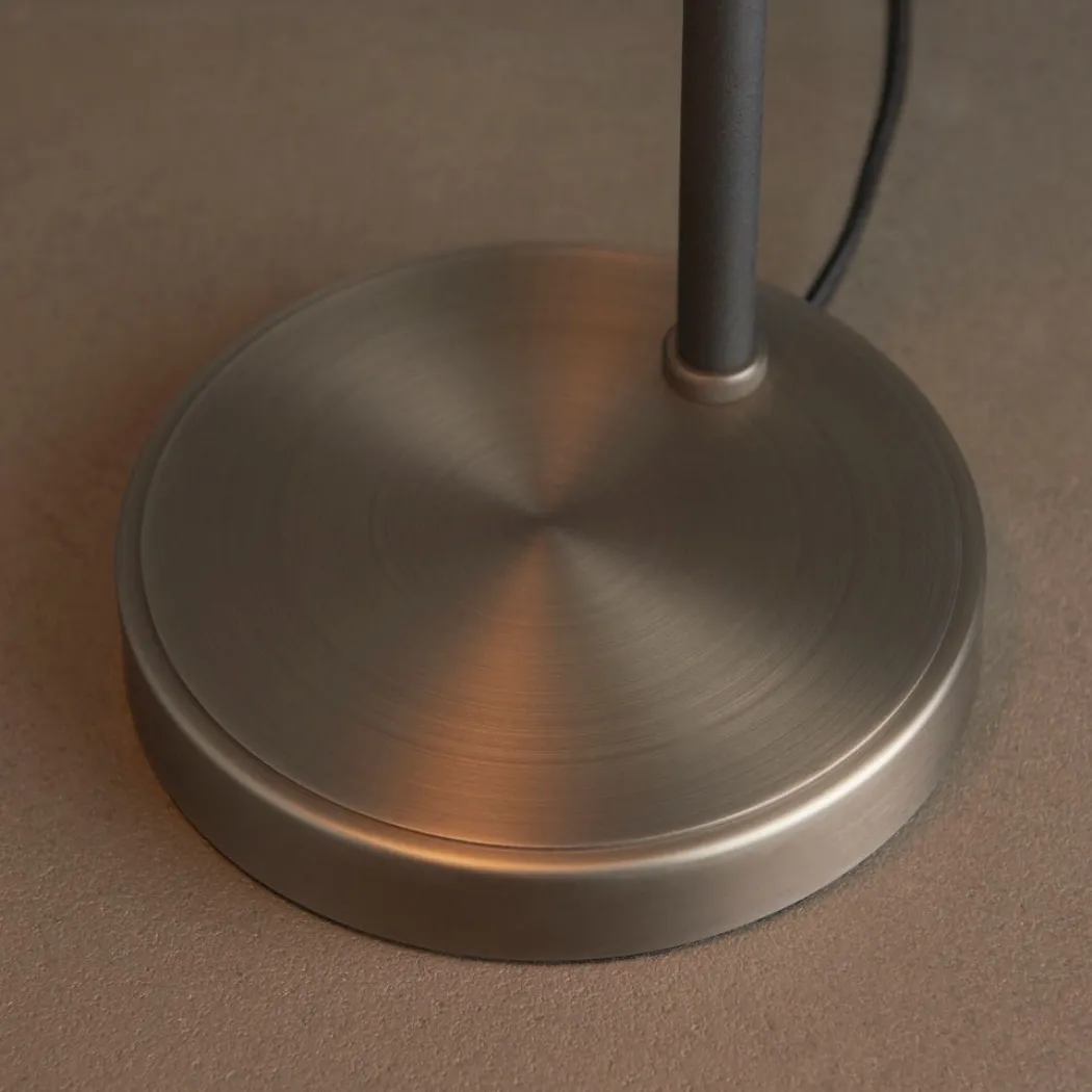 Mayfield Brushed Silver & Black Floor Lamp