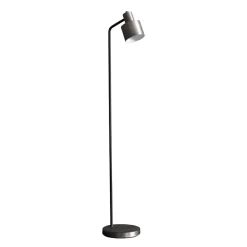 Mayfield Brushed Silver & Black Floor Lamp