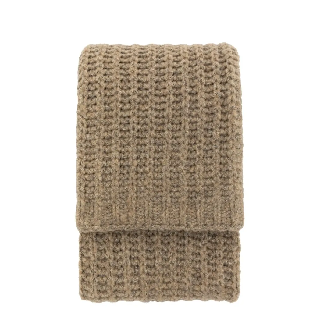 Melange Knit Throw Oatmeal