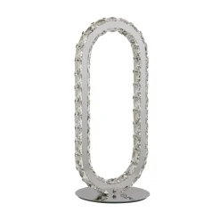 Mendoza Chrome and Clear Glass LED Table Lamp