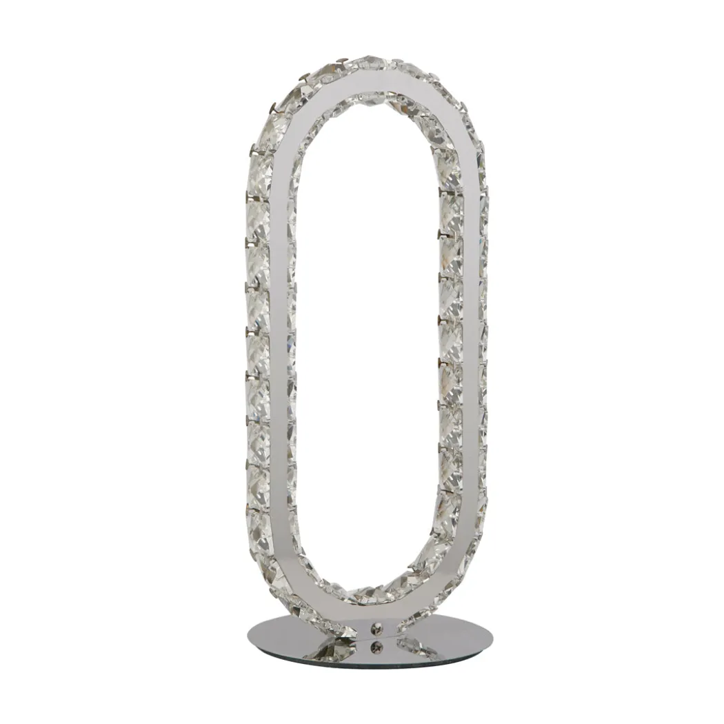 Mendoza Chrome and Clear Glass LED Table Lamp
