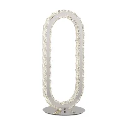 Mendoza Chrome and Clear Glass LED Table Lamp