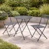 Metal Folding Bistro Set Grey