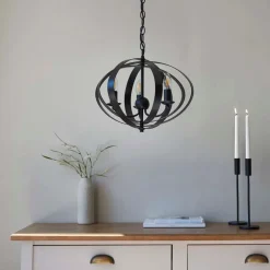 Midnight 3 Light Matte Black Pendant Ceiling Light
