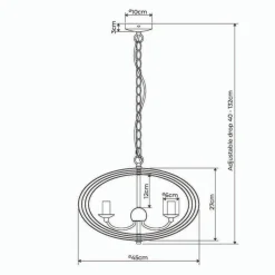 Midnight 3 Light Matte Black Pendant Ceiling Light