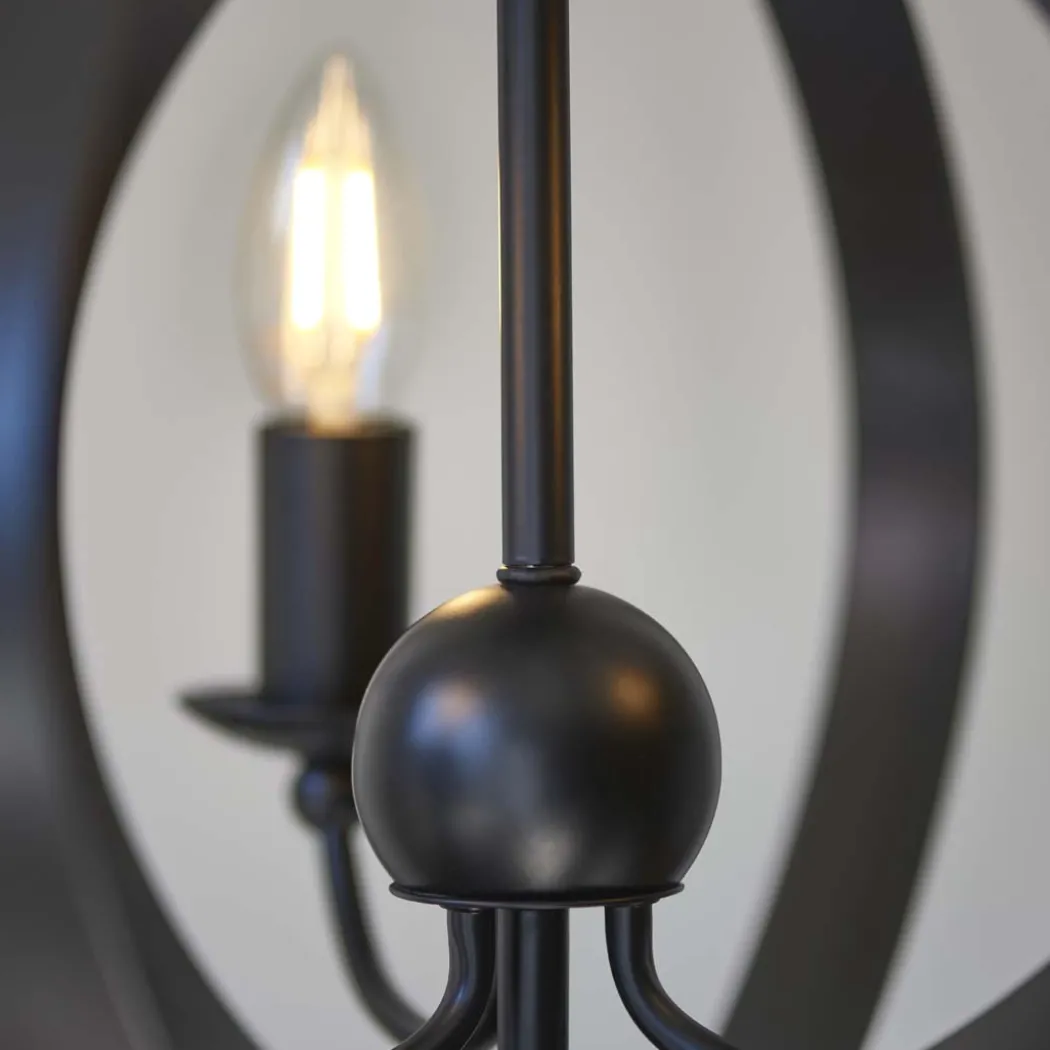 Midnight 3 Light Matte Black Pendant Ceiling Light