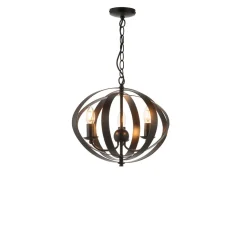 Midnight 3 Light Matte Black Pendant Ceiling Light