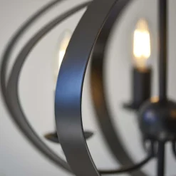 Midnight 3 Light Matte Black Pendant Ceiling Light