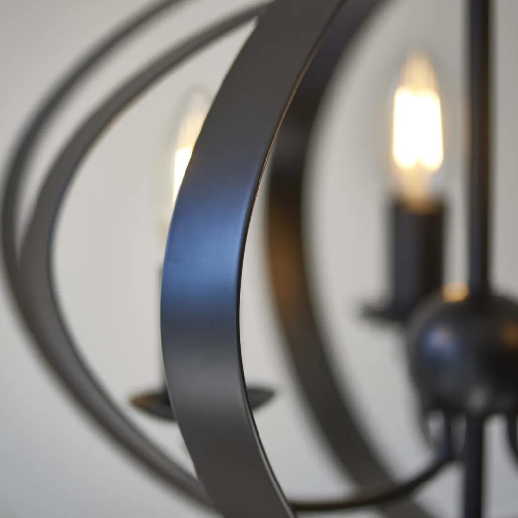 Midnight 3 Light Matte Black Pendant Ceiling Light