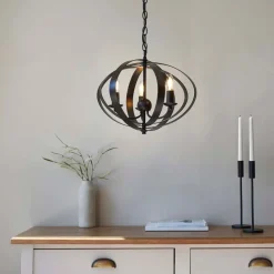 Midnight 3 Light Matte Black Pendant Ceiling Light